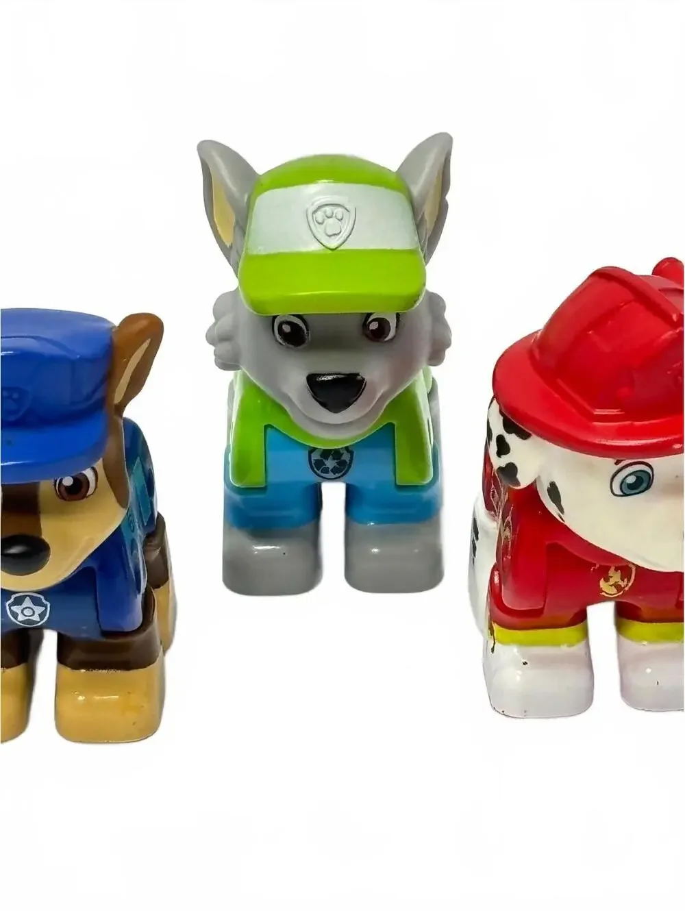 MEGA BLOKS Paw Patrol Figure Lot of 3 Chase Rocky Marshall Building Blocks
